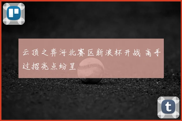云顶之弈河北赛区新浪杯开战 高手过招亮点纷呈